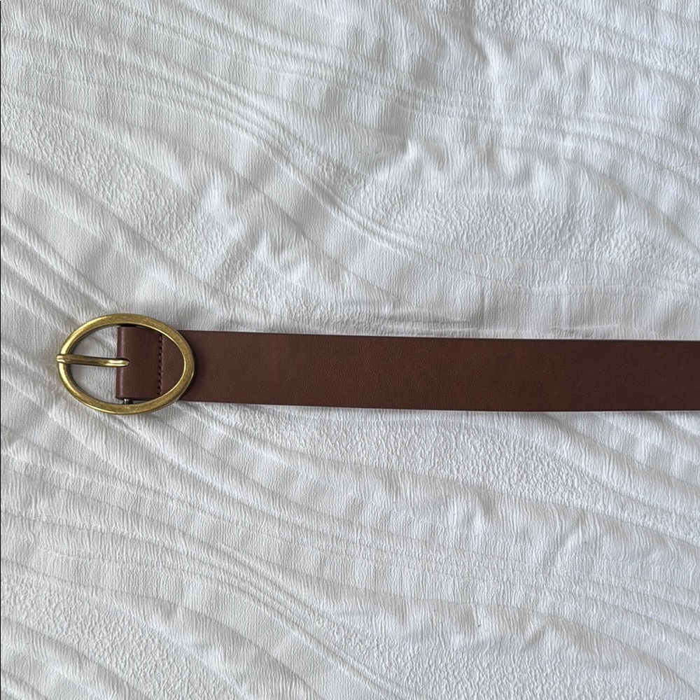 Brown Belt with Gold Detail